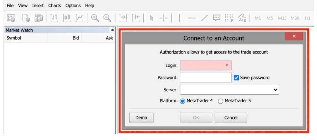 HFMのMT4webターミナル