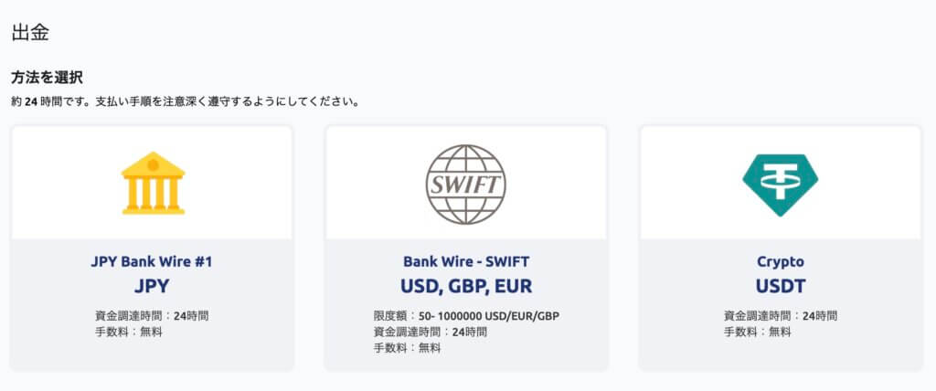 SpecFXの出金方法