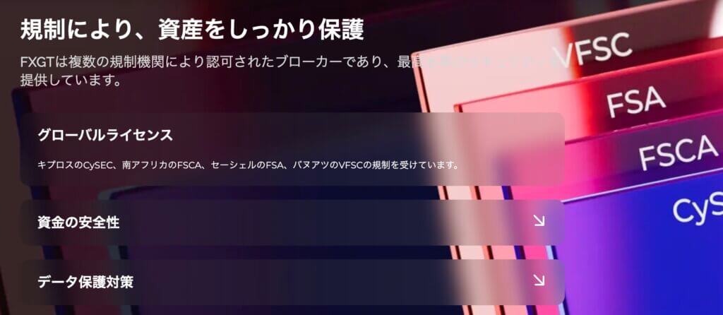 FXGTの金融ライセンス